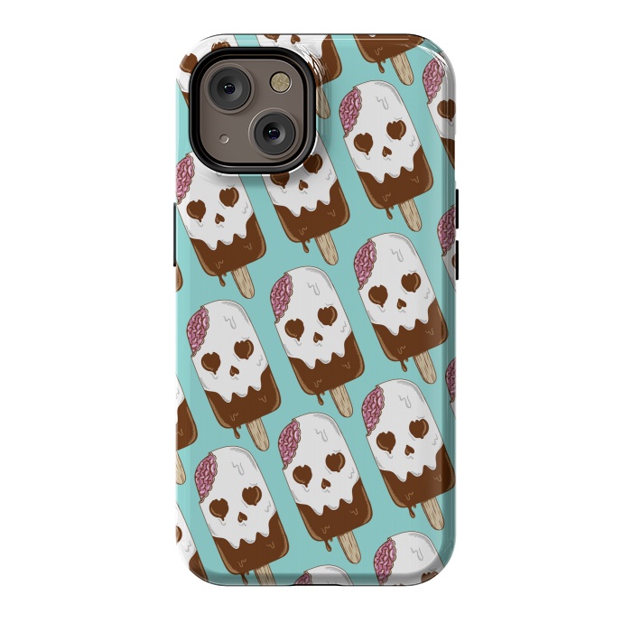 iPhone 14 StrongFit Skull Ice Cream Pattern by Coffee Man