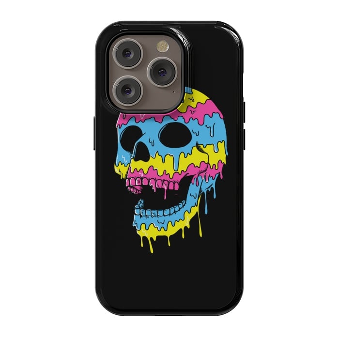 iPhone 14 Pro StrongFit Melted Skull by Coffee Man
