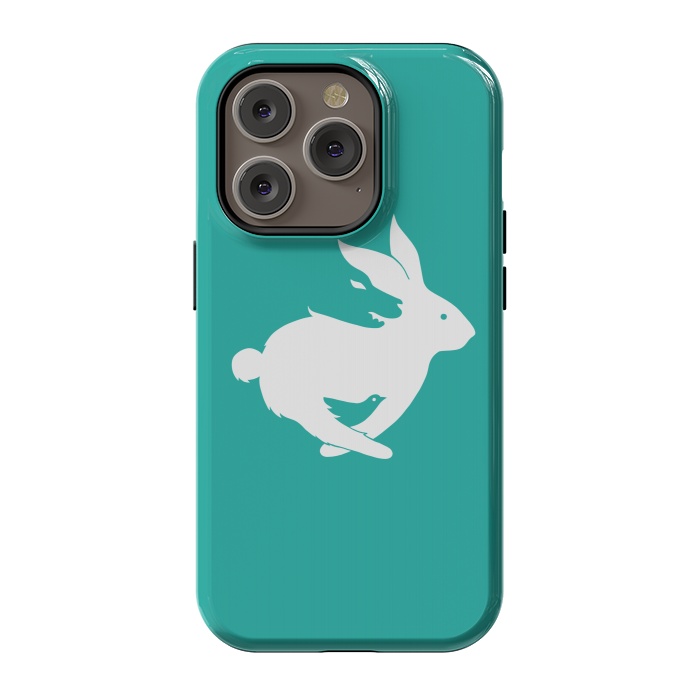 iPhone 14 Pro StrongFit Run Rabbit Green by Coffee Man