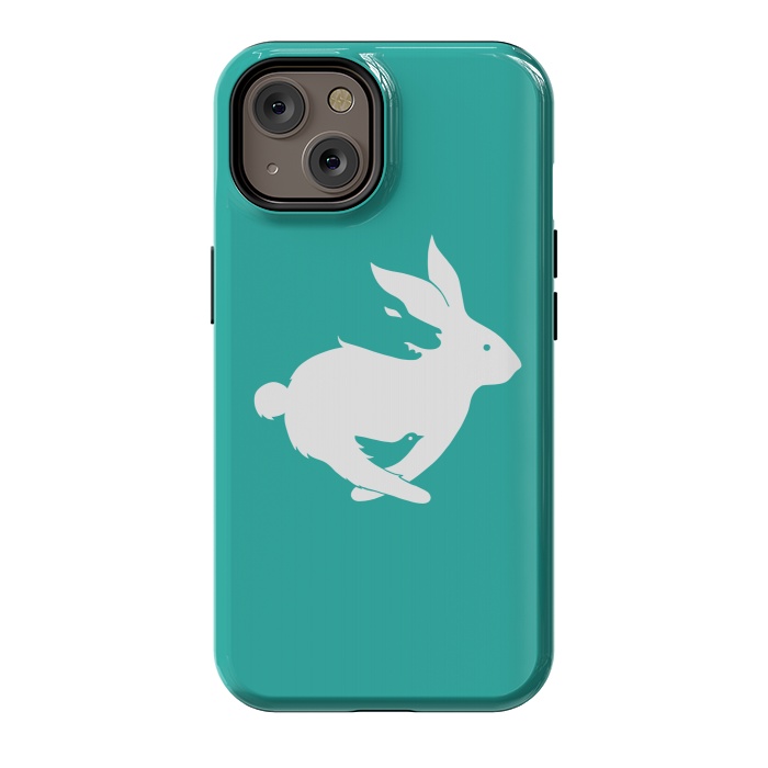 iPhone 14 StrongFit Run Rabbit Green by Coffee Man