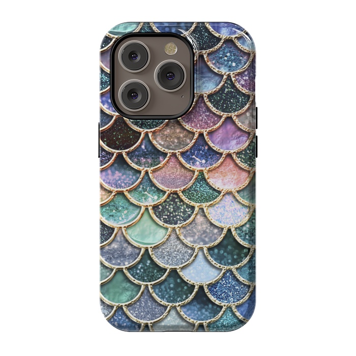 iPhone 14 Pro StrongFit Multicolor Metal Mermaid Scales by  Utart
