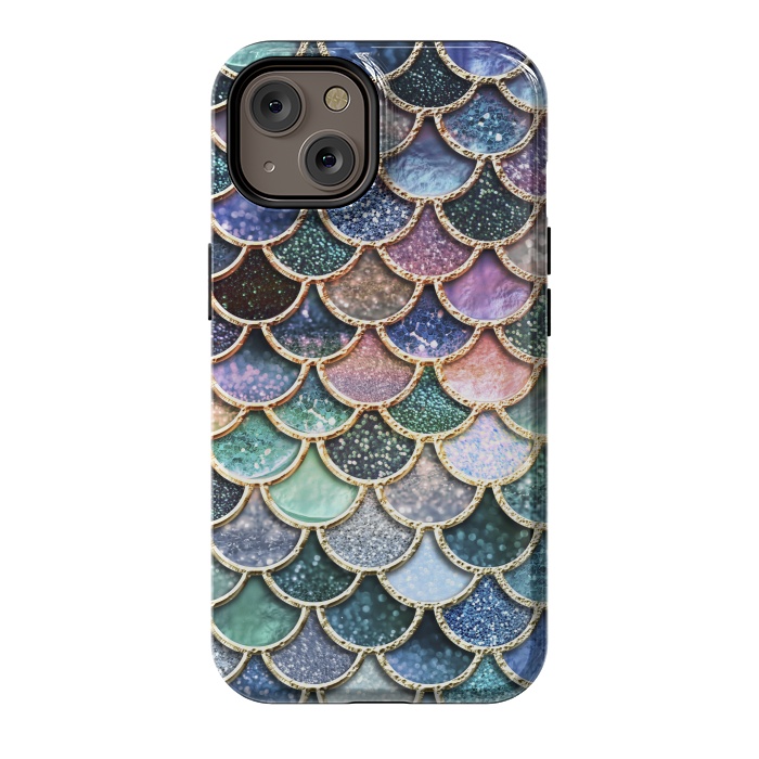 iPhone 14 StrongFit Multicolor Metal Mermaid Scales by  Utart