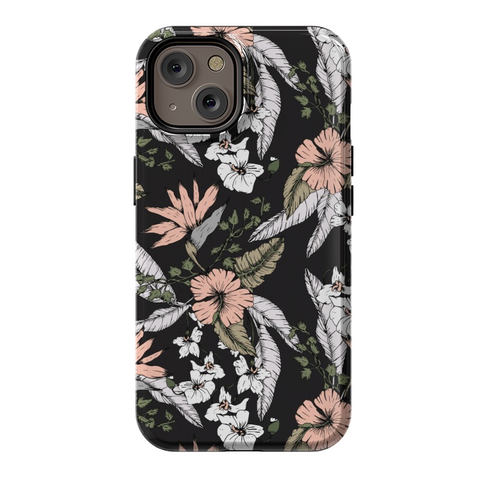 iPhone 14 StrongFit Exotic flowering dark by Mmartabc