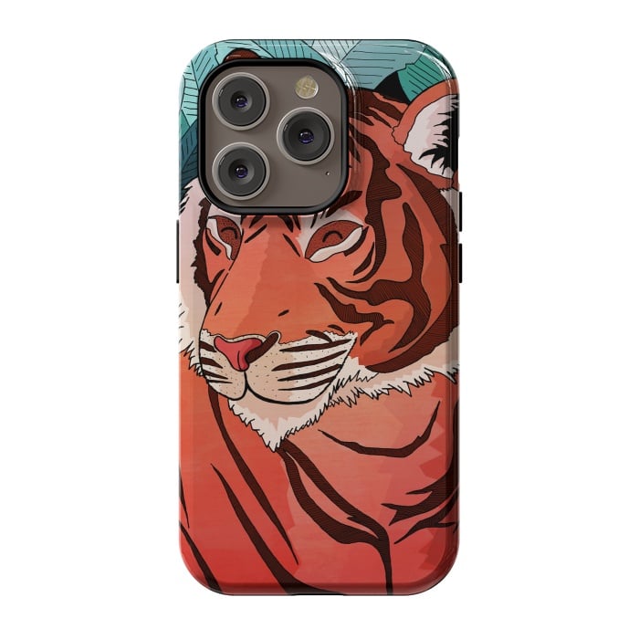 iPhone 14 Pro StrongFit Tiger in the jungle  by Steve Wade (Swade)