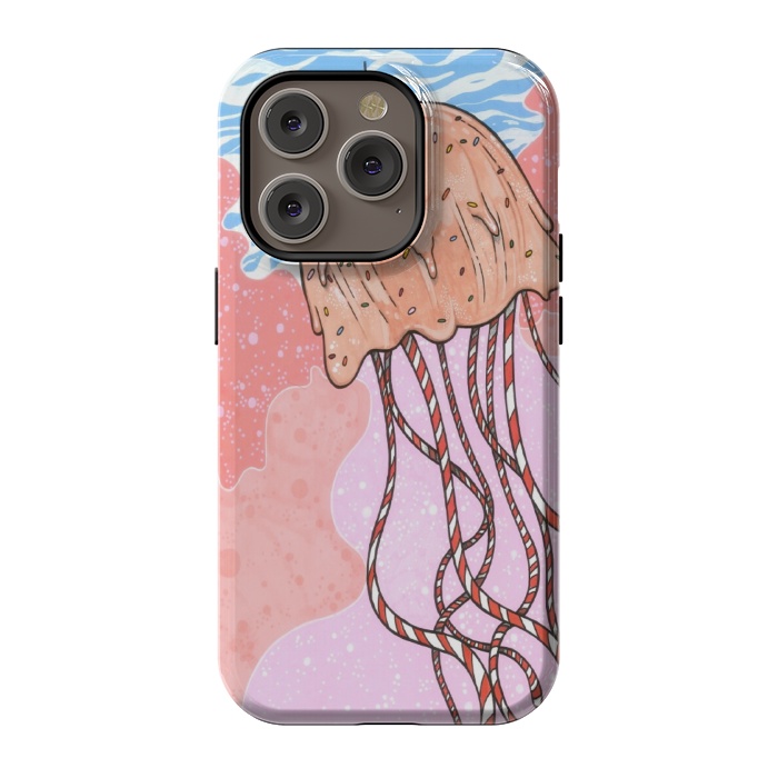 iPhone 14 Pro StrongFit Jellyfish Candy by Varo Lojo