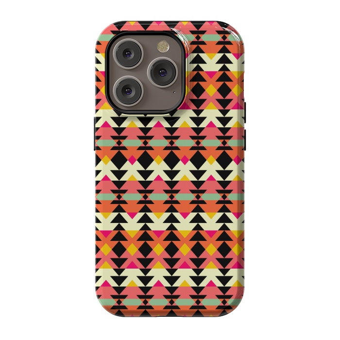 iPhone 14 Pro StrongFit Aztec Geometrical Pattern by Dhruv Narelia
