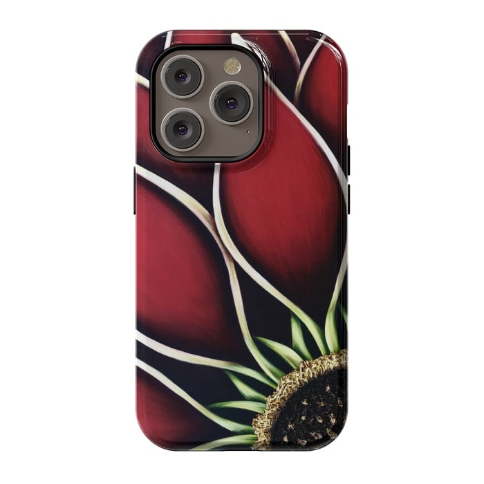 iPhone 14 Pro StrongFit Red Dahlia by Denise Cassidy Wood