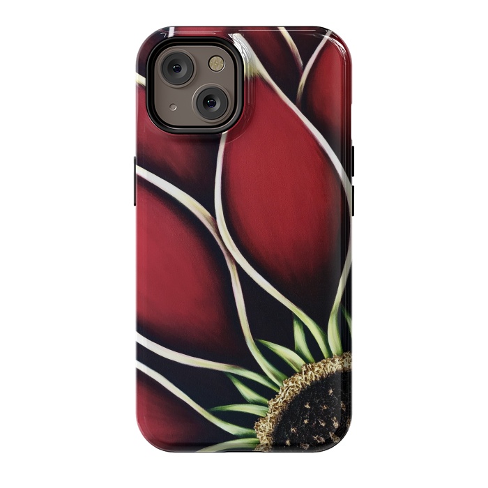 iPhone 14 StrongFit Red Dahlia by Denise Cassidy Wood