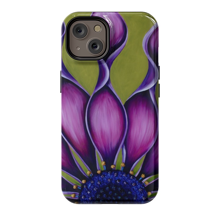 iPhone 14 StrongFit Purple African Daisy by Denise Cassidy Wood