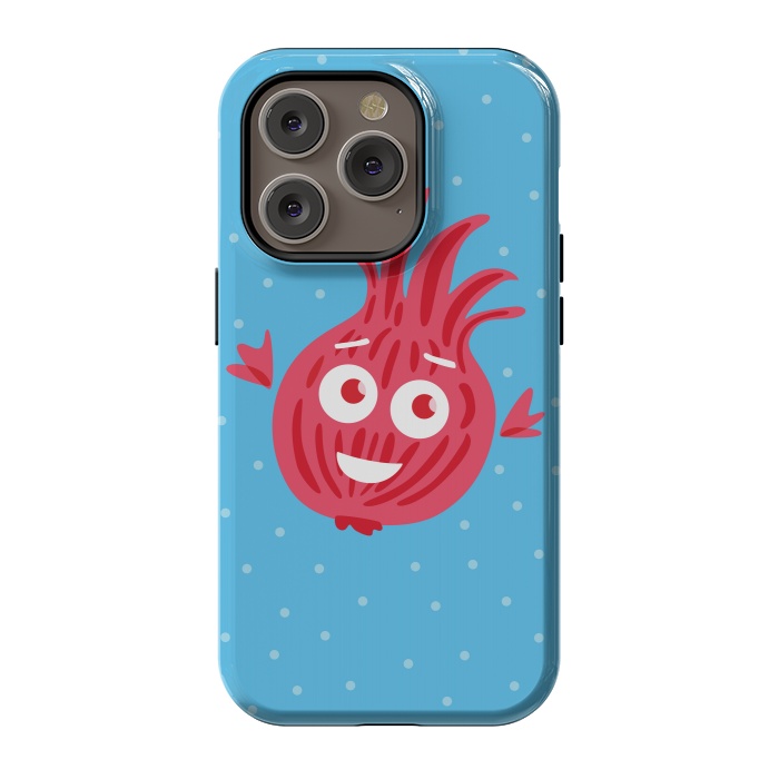 iPhone 14 Pro StrongFit Cute Red Onion Character by Boriana Giormova