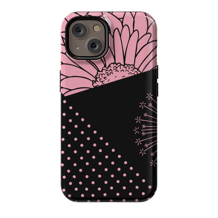 iPhone 14 StrongFit pink floral pattern by MALLIKA