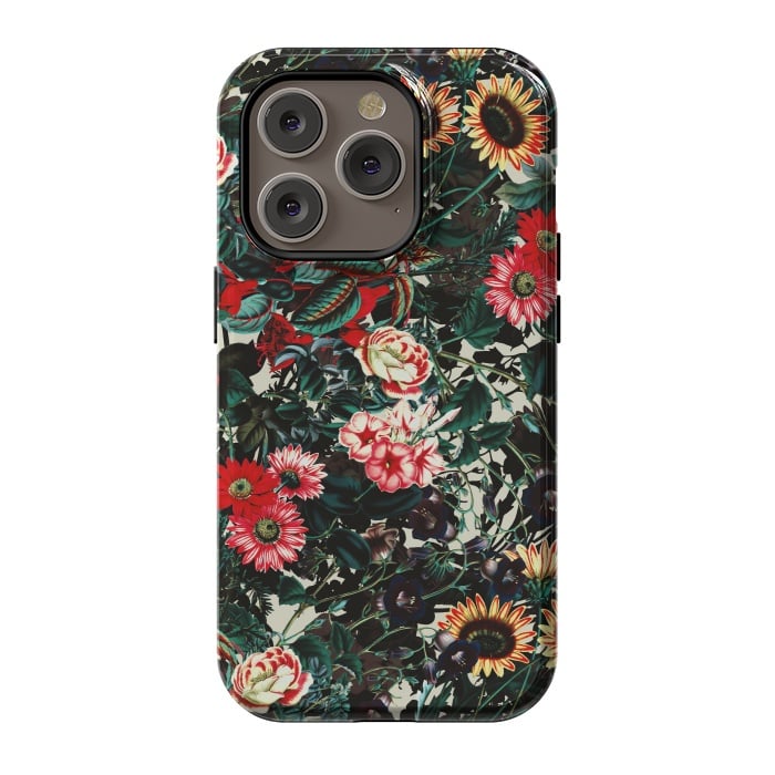 iPhone 14 Pro StrongFit Flower Garden II by Burcu Korkmazyurek