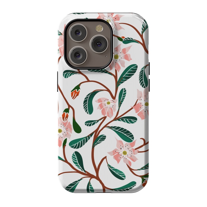 iPhone 14 Pro StrongFit Floral Deco by Uma Prabhakar Gokhale