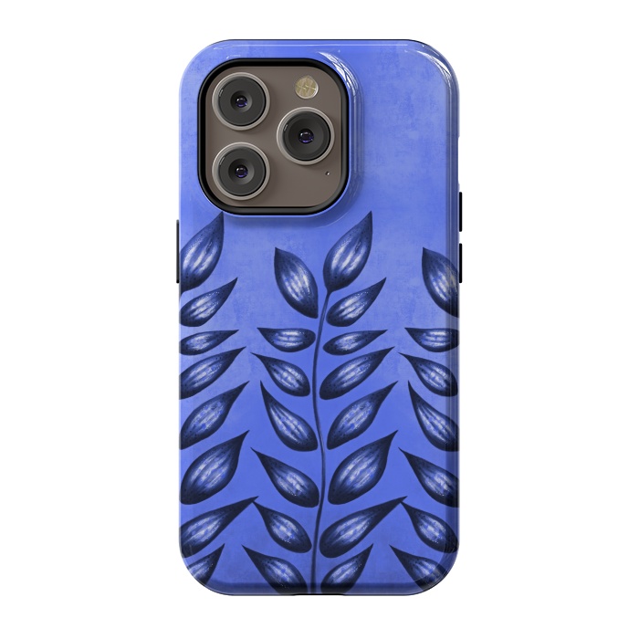 iPhone 14 Pro StrongFit Beautiful Decorative Blue Plant With Pointy Leaves by Boriana Giormova