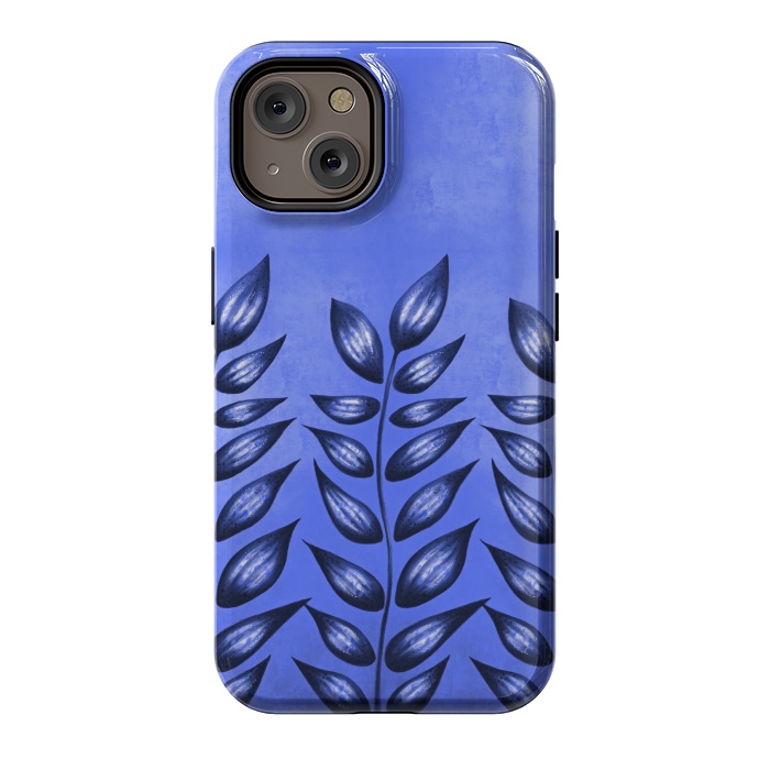 iPhone 14 StrongFit Beautiful Decorative Blue Plant With Pointy Leaves by Boriana Giormova