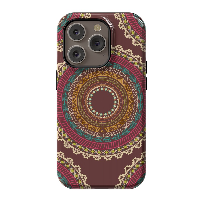 iPhone 14 Pro StrongFit Aztec pattern  by Jelena Obradovic