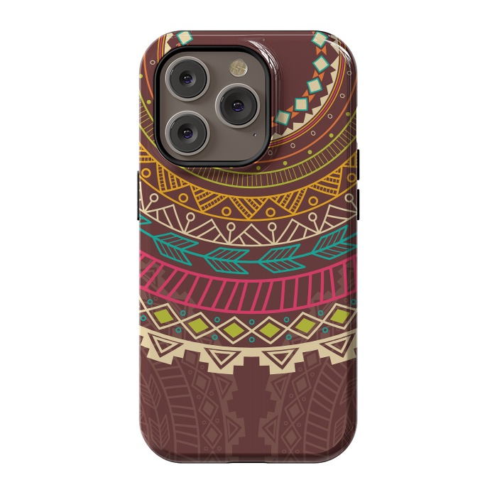 iPhone 14 Pro StrongFit Aztec design by Jelena Obradovic