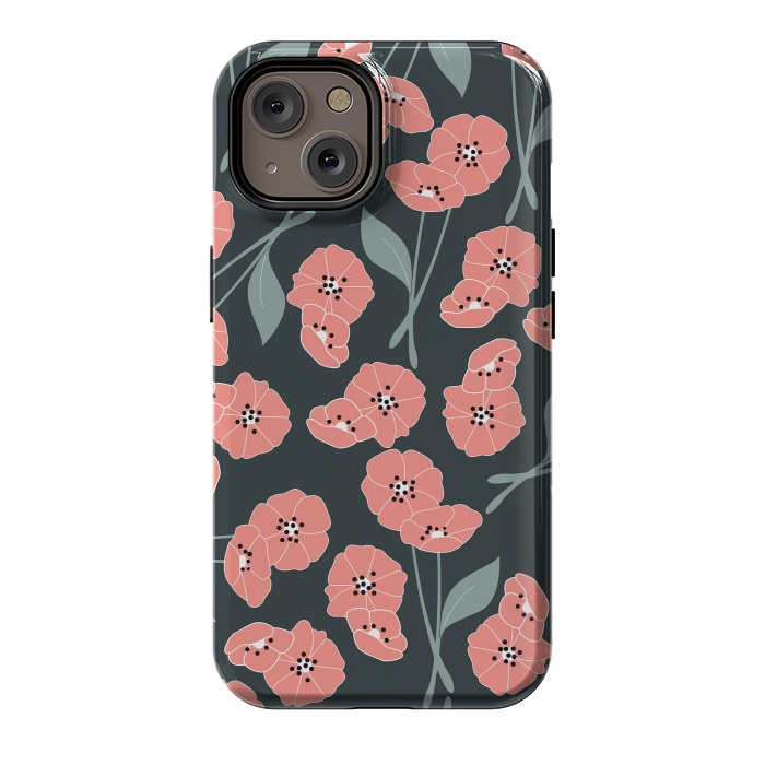 iPhone 14 StrongFit Delicate Flowers Dark by Jelena Obradovic