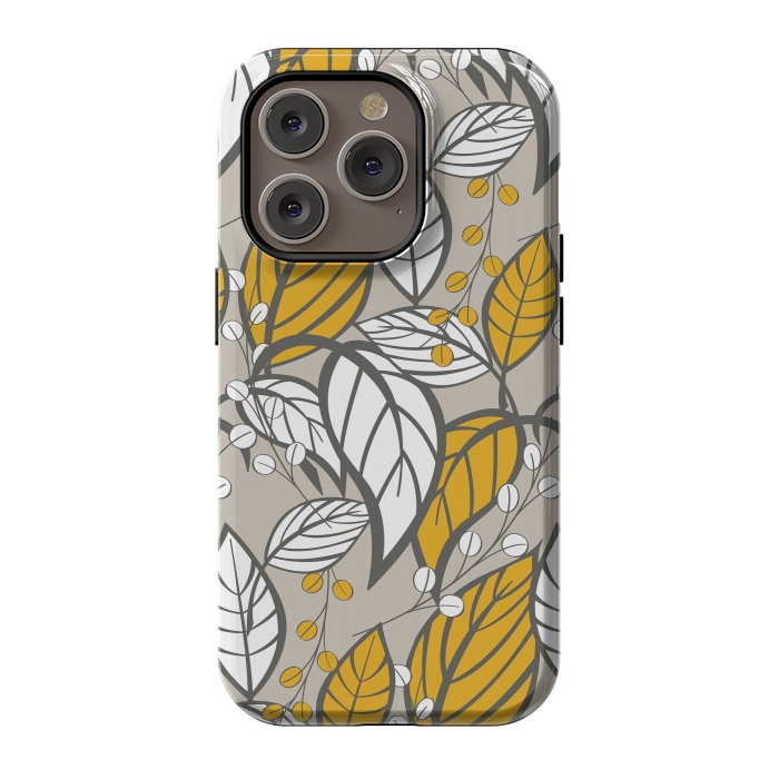 iPhone 14 Pro StrongFit Romantic Floral Beige by Jelena Obradovic