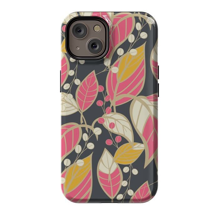 iPhone 14 StrongFit Romantic Floral Dark by Jelena Obradovic
