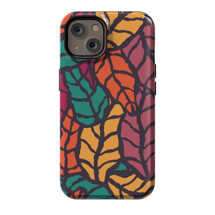 iPhone 14 StrongFit Vibrant Leaves by Jelena Obradovic