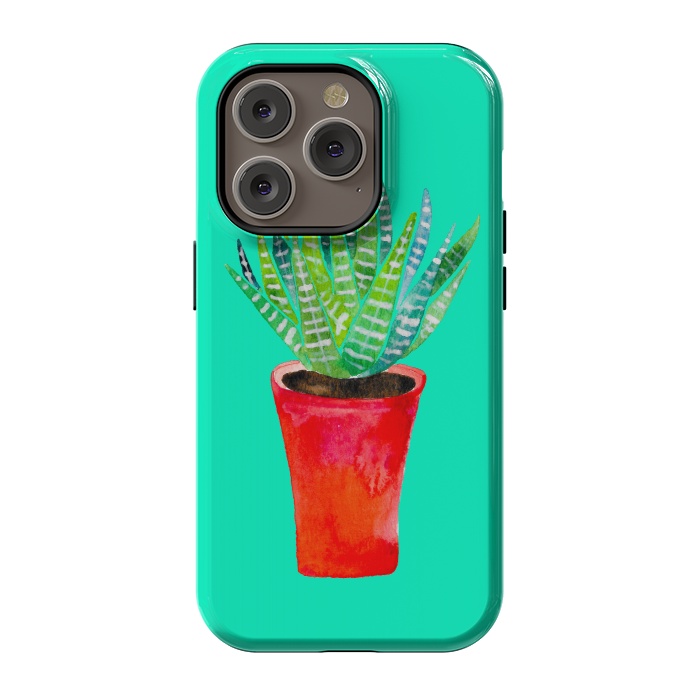 iPhone 14 Pro StrongFit Potted Succulent  by Amaya Brydon