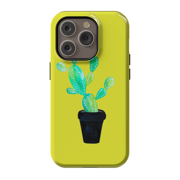 iPhone 14 Pro StrongFit Mustard Cacti  by Amaya Brydon