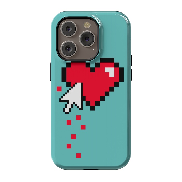 iPhone 14 Pro StrongFit Broken 8 bits Heart I by Dellán