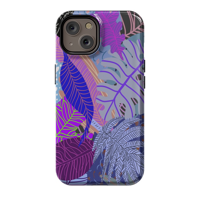 iPhone 14 StrongFit Ultraviolet Faded Nature Leaves by Notsniw