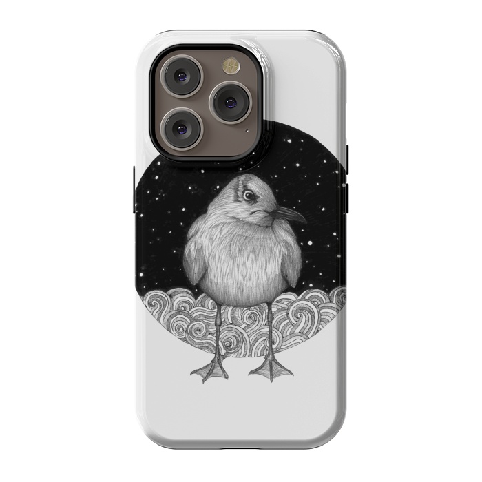 iPhone 14 Pro StrongFit Seagull on a Starry Night by ECMazur 