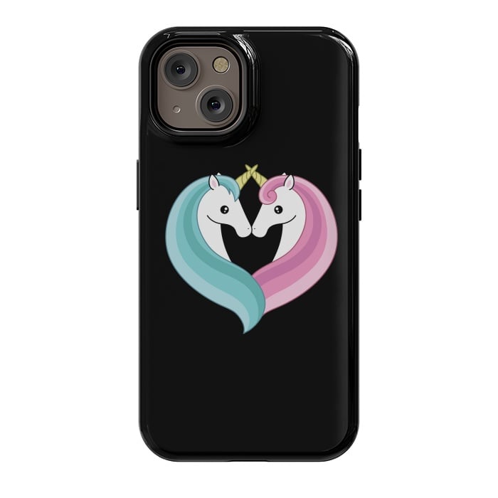 iPhone 14 StrongFit Unicorn heart by Laura Nagel
