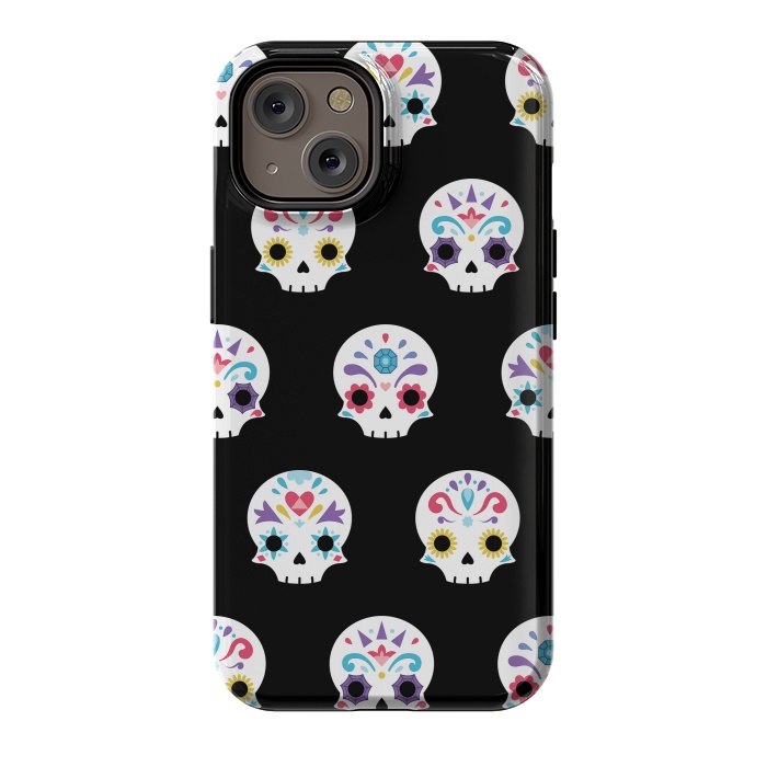 iPhone 14 StrongFit Cute sugar skull  by Laura Nagel