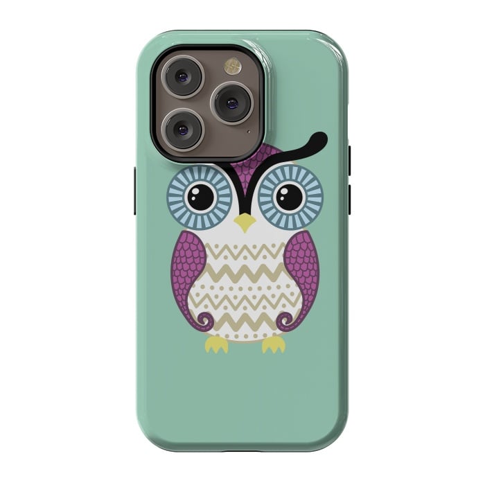 iPhone 14 Pro StrongFit Cute owl by Laura Nagel