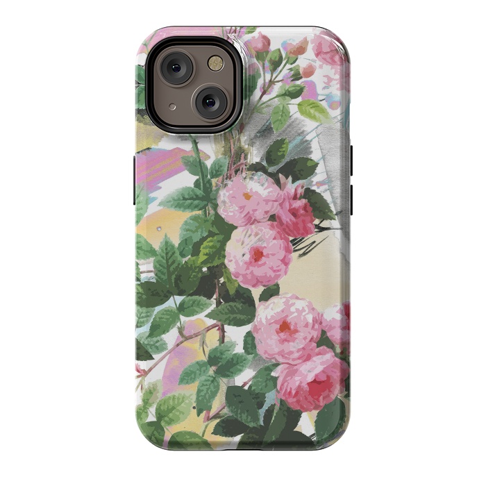iPhone 14 StrongFit Pink painted roses by Oana 