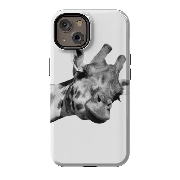 iPhone 14 StrongFit Black and White Giraffe by Alemi