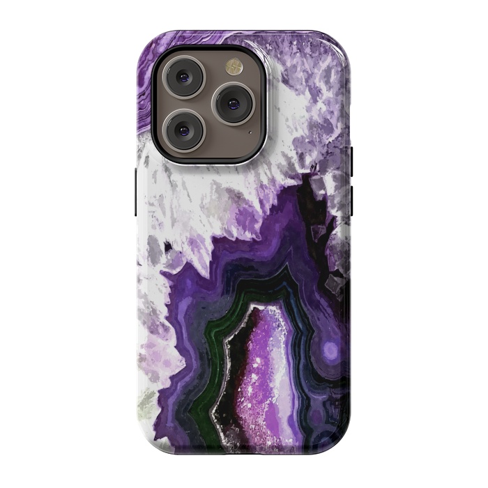 iPhone 14 Pro StrongFit Purple Ultra Violet Agate by Alemi