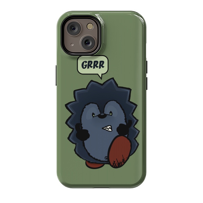 iPhone 14 StrongFit Angry Hedgehog by Mangulica