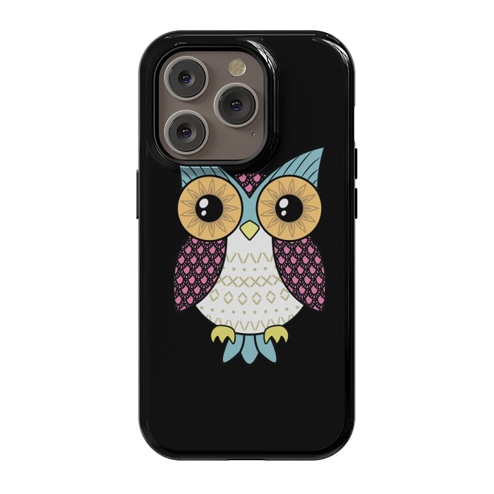 iPhone 14 Pro StrongFit Fancy owl by Laura Nagel