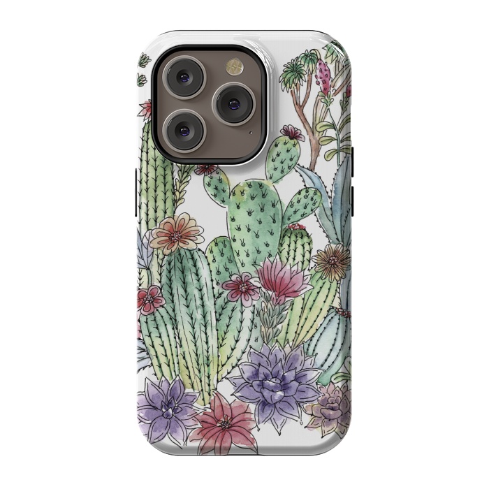 iPhone 14 Pro StrongFit Cactus garden by Julia Grifol