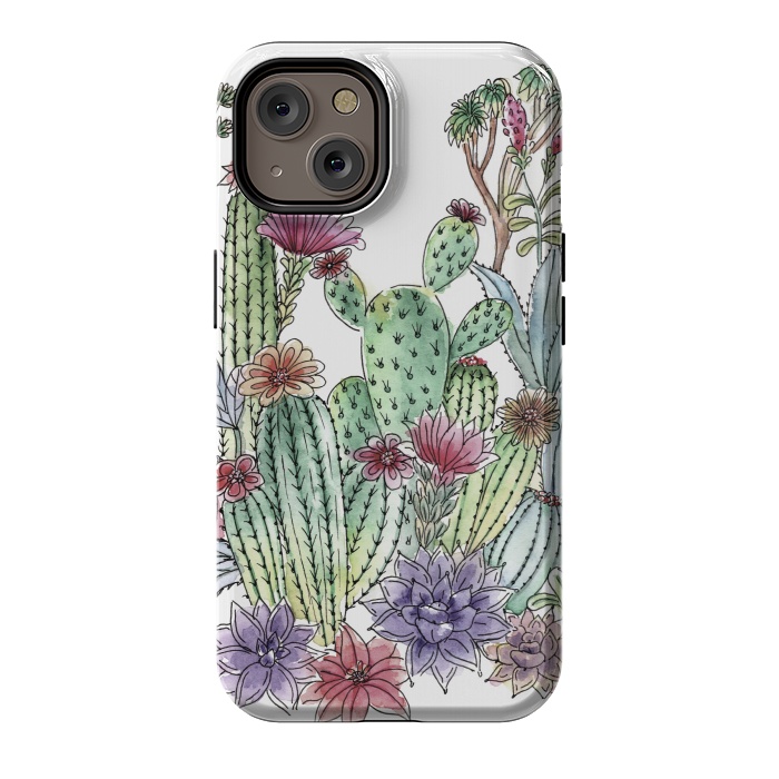 iPhone 14 StrongFit Cactus garden by Julia Grifol