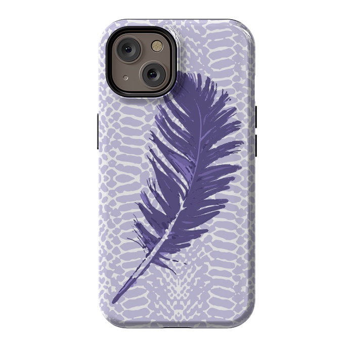 iPhone 14 StrongFit Violet feather by Julia Grifol