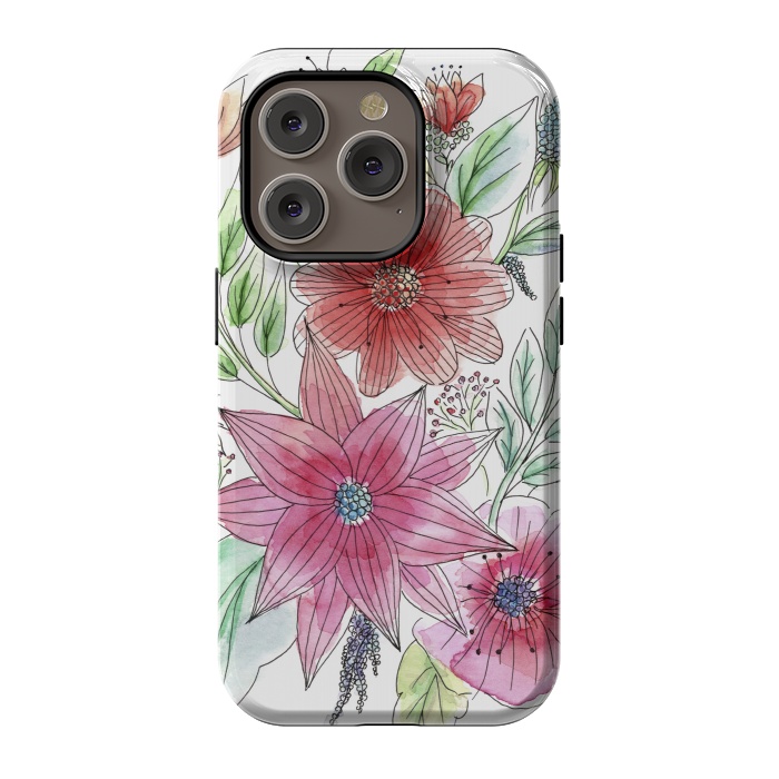 iPhone 14 Pro StrongFit Wild flowers by Julia Grifol