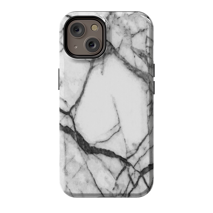 iPhone 14 StrongFit Black and White Marble by Alemi