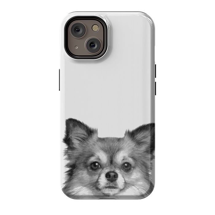 iPhone 14 StrongFit Black and White Chihuahua Portrait by Alemi