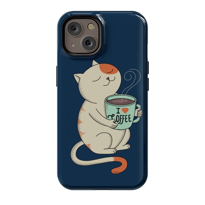 iPhone 14 StrongFit Cat and Coffee 2 by Coffee Man