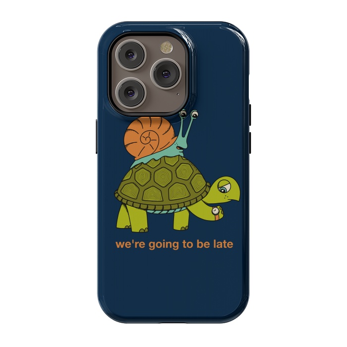 iPhone 14 Pro StrongFit Turtle and Snail by Coffee Man