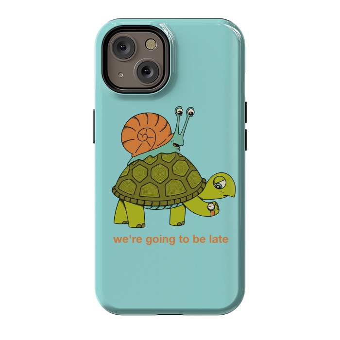 iPhone 14 StrongFit Turtle and Snail-2 by Coffee Man