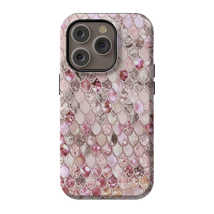 iPhone 14 Pro StrongFit Rose Gold Mermaid Scales by  Utart
