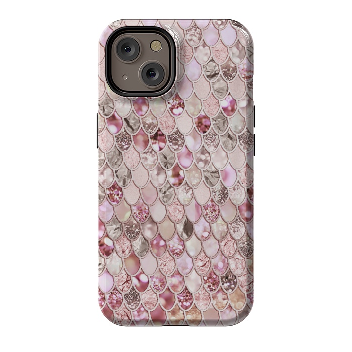 iPhone 14 StrongFit Rose Gold Mermaid Scales by  Utart