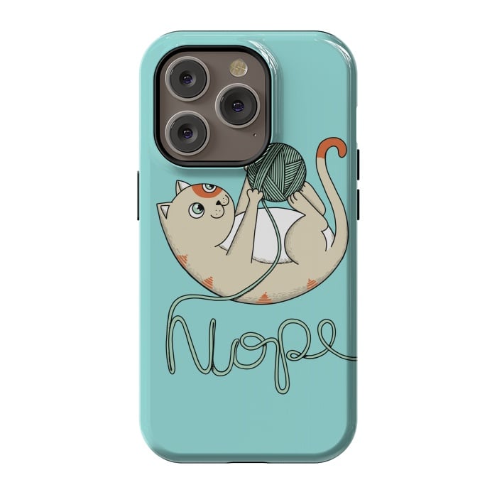 iPhone 14 Pro StrongFit Cat nope 2 by Coffee Man